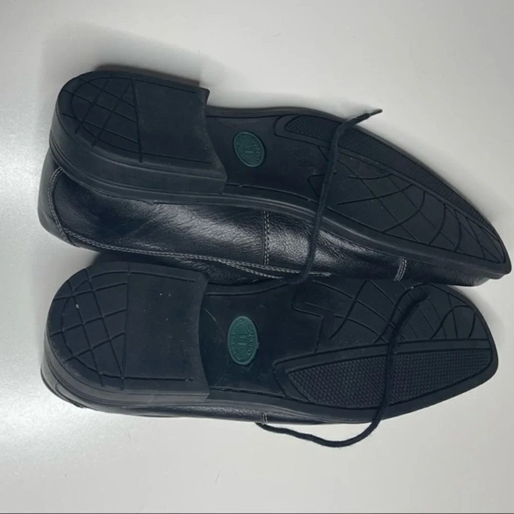 SANDRO M Mens Black Leather Comfort Sole Gel Dress‎ Shoes  display picture 1